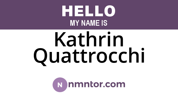 Kathrin Quattrocchi