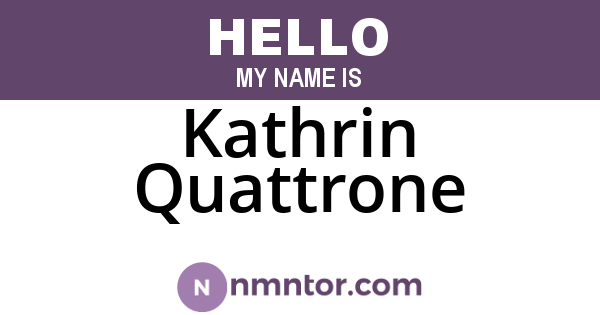 Kathrin Quattrone