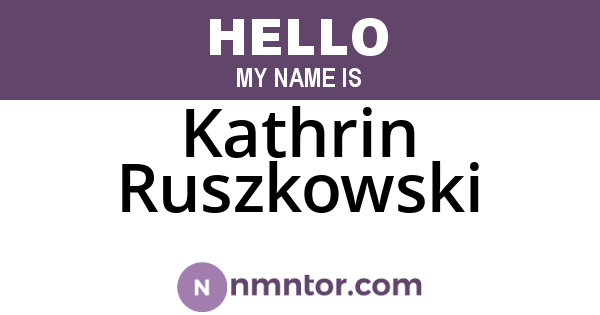 Kathrin Ruszkowski
