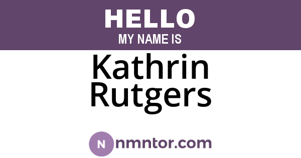 Kathrin Rutgers