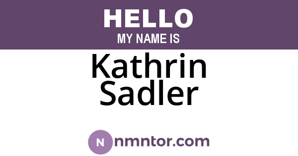 Kathrin Sadler