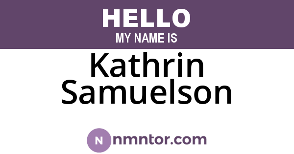 Kathrin Samuelson