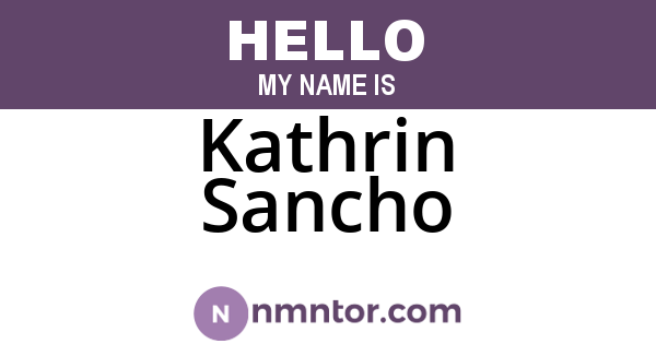 Kathrin Sancho