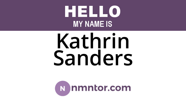 Kathrin Sanders