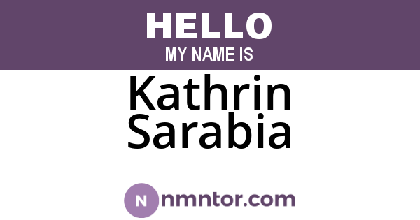 Kathrin Sarabia