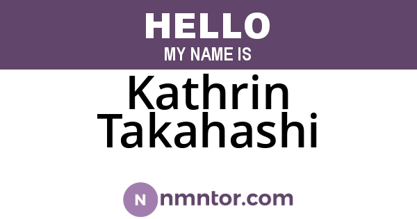 Kathrin Takahashi