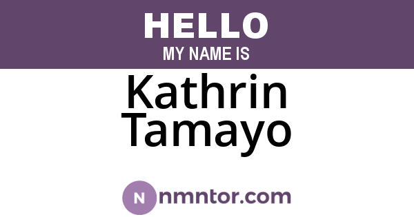 Kathrin Tamayo