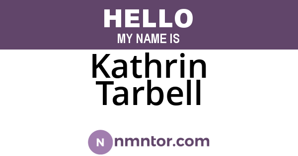 Kathrin Tarbell