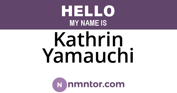 Kathrin Yamauchi