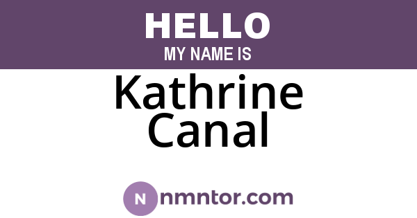 Kathrine Canal