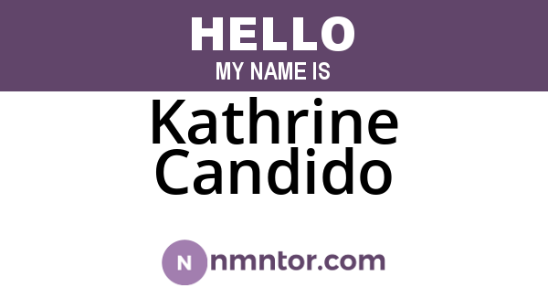 Kathrine Candido