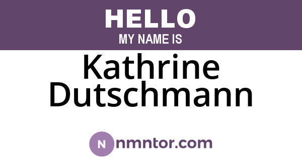 Kathrine Dutschmann