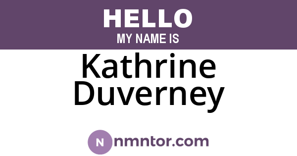 Kathrine Duverney