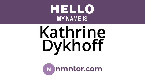 Kathrine Dykhoff