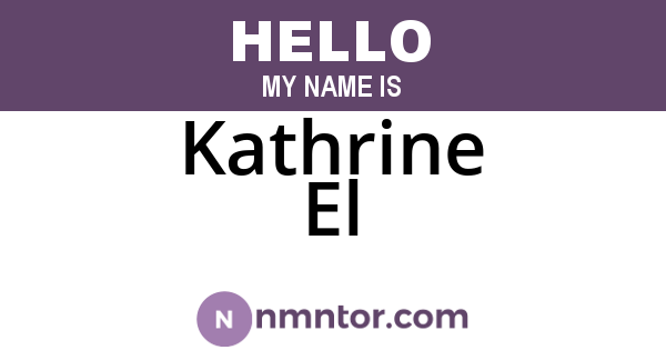 Kathrine El