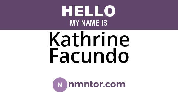 Kathrine Facundo