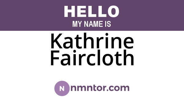 Kathrine Faircloth