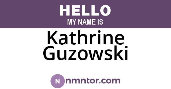 Kathrine Guzowski