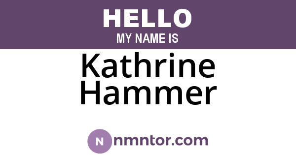 Kathrine Hammer