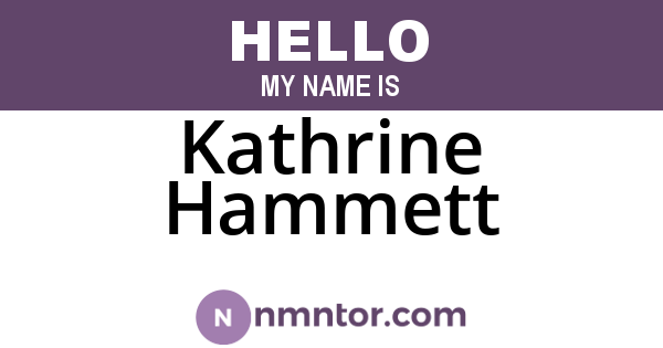 Kathrine Hammett
