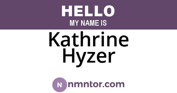 Kathrine Hyzer