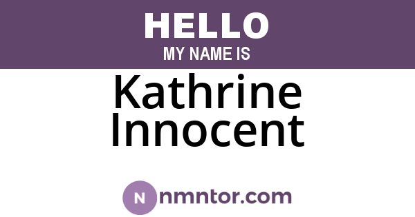 Kathrine Innocent