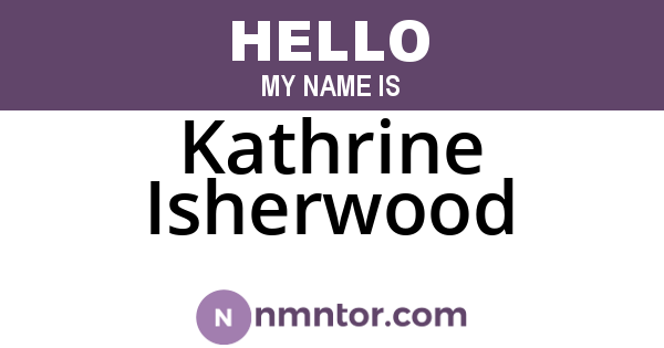 Kathrine Isherwood