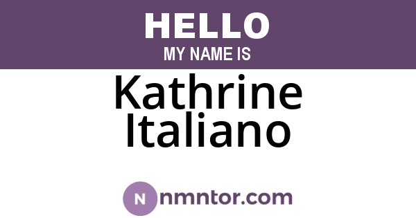 Kathrine Italiano