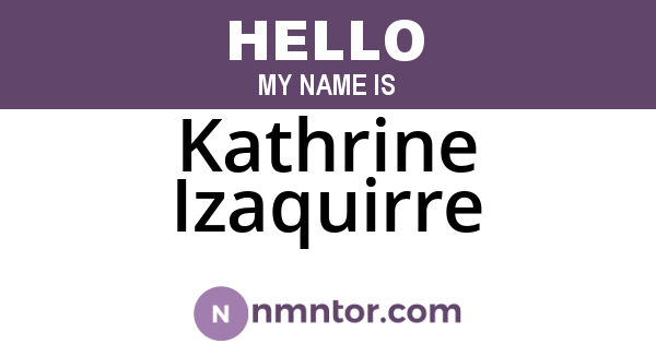 Kathrine Izaquirre