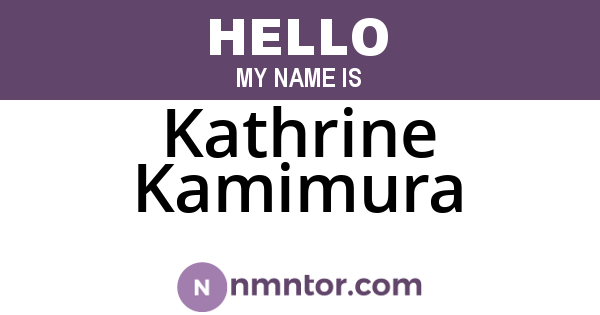 Kathrine Kamimura