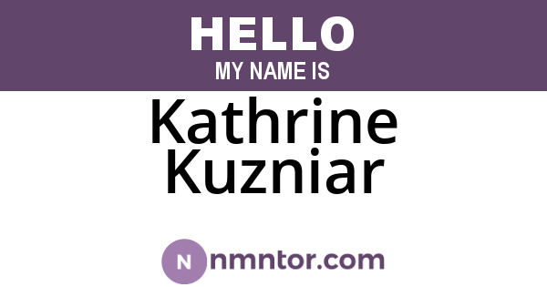 Kathrine Kuzniar
