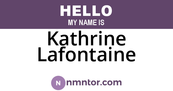 Kathrine Lafontaine