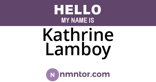 Kathrine Lamboy