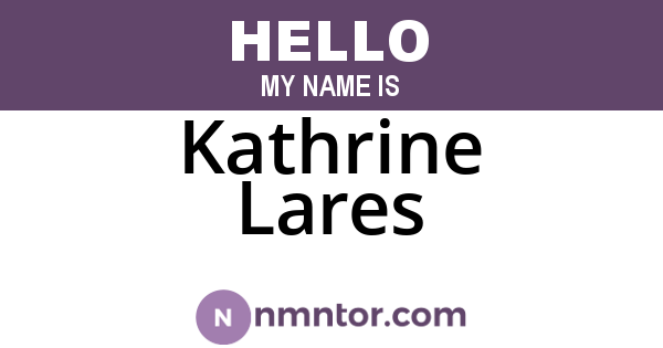 Kathrine Lares