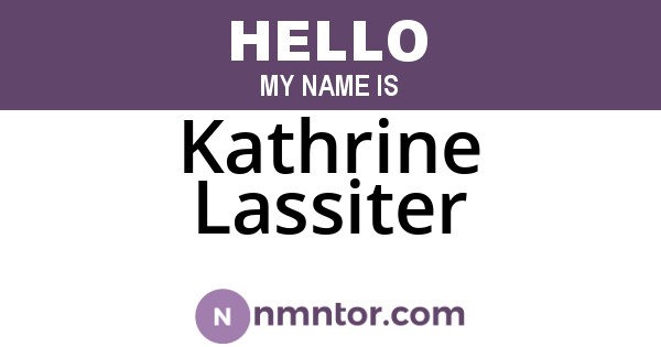 Kathrine Lassiter