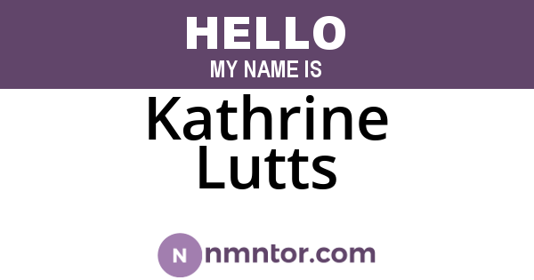 Kathrine Lutts