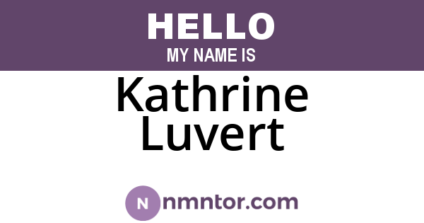 Kathrine Luvert