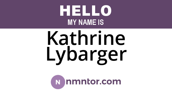 Kathrine Lybarger