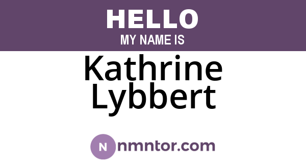 Kathrine Lybbert