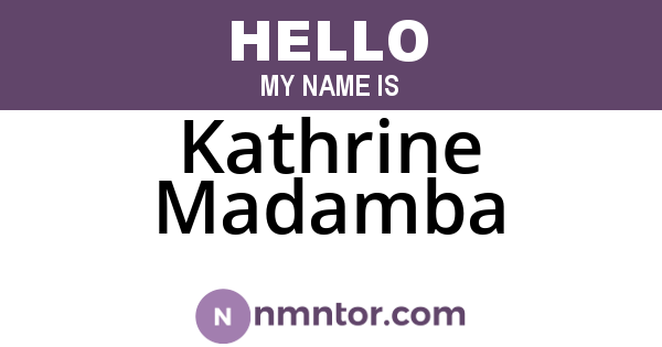 Kathrine Madamba