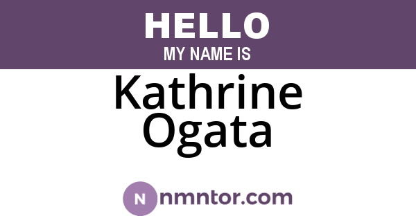 Kathrine Ogata