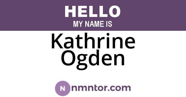 Kathrine Ogden
