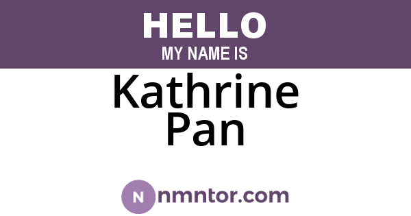 Kathrine Pan