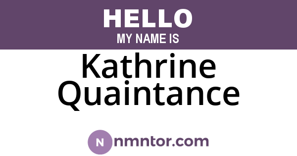Kathrine Quaintance