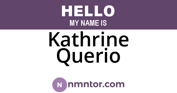 Kathrine Querio