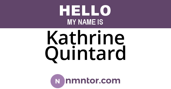 Kathrine Quintard