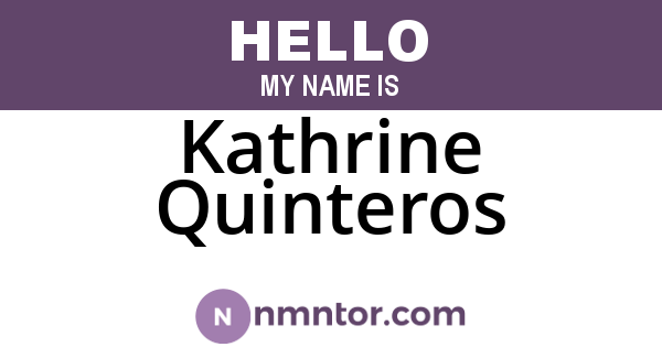 Kathrine Quinteros