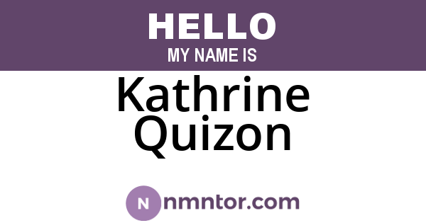 Kathrine Quizon