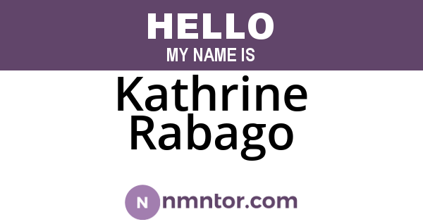 Kathrine Rabago