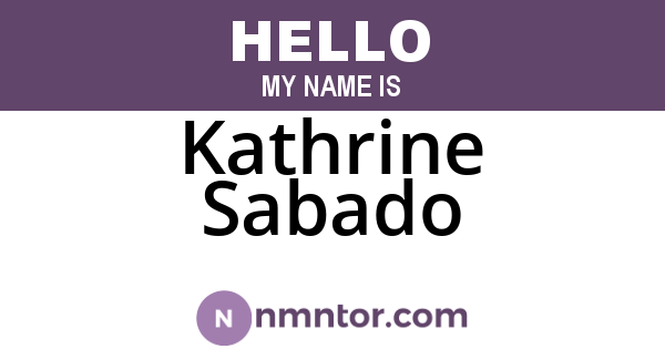 Kathrine Sabado